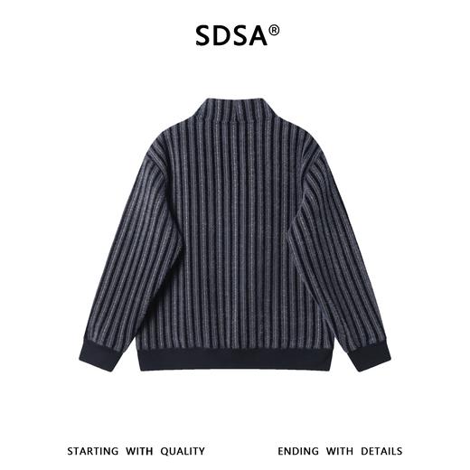 WY1582SDSA男士秋冬新款痞帅男装休闲百搭竖纹撞色刺绣V领卫衣百搭宽松 商品图5