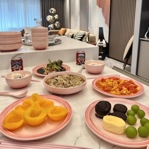 温仑山Velosan 鹅卵石系列渐变陶瓷餐具14件套装 奶油白&落樱粉餐具绝美上线；高颜值礼盒装；精选釉下彩工艺，微波炉、洗碗机、消毒机通用 商品图13