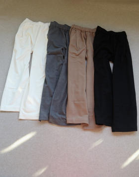 小贵 但狠狠的推荐 哈！女段 Max 丝毛粘混纺 微微茧型的小阔筒 裤 4色入