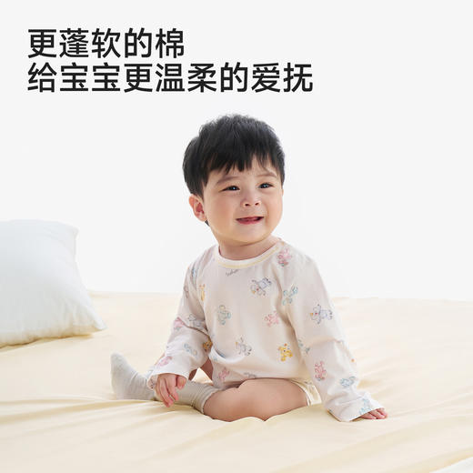 【商场同款】英氏婴儿连体衣四季抗菌防螨长袖哈衣宝宝连体睡衣 商品图3