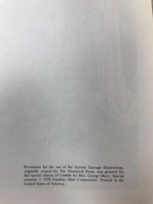 限量版！伏尔泰《老实人或乐观主义》 配插图 富兰克林图书馆豪华皮装本 商品图3