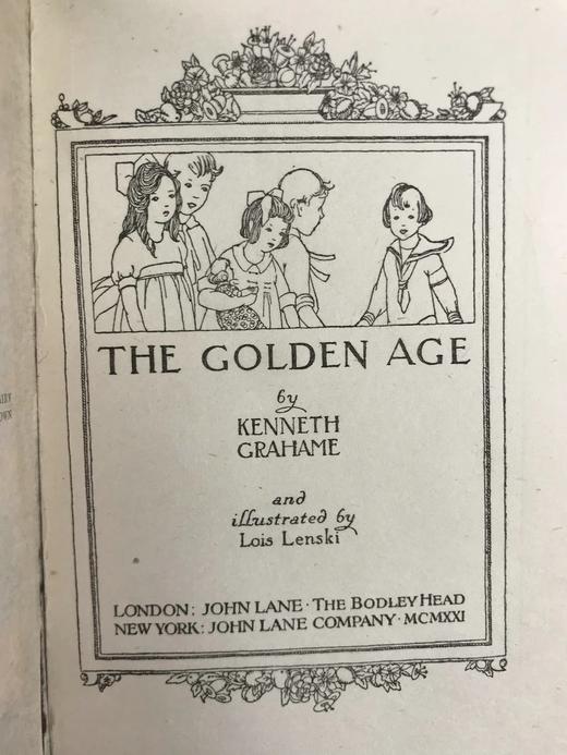 1921年 格雷厄姆回忆录故事集《黄金时代》 洛伊丝·伦斯基4幅彩色手工贴图 漆布精装32开 商品图3