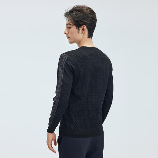 【门店同款】圣得西2025年冬季男士长袖T恤含绵羊毛休闲风针织衫 商品图3