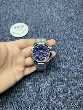 江诗丹顿 Overseas 8F纵横四海计时系列5500V 5520V 蓝色盘 男士腕表 表径42.5mm 升级版V3版 搭载7750改Cal.5200