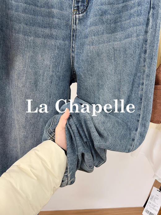 专柜实拍【高棉+ykk拉链】拉夏贝尔/La Chapelle复古休闲百搭一粒扣小个子哈伦裤牛仔裤女裤子26春季新款★ 商品图4