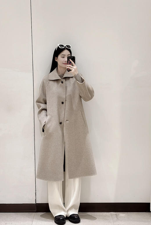 1229-4  小禾女士紫绒双面呢大衣  有码换码不退货 商品图6