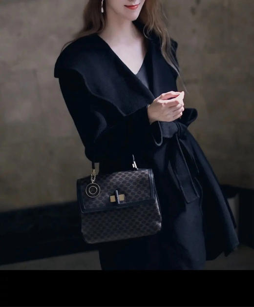 Ceilne 黑花 圆环 Kelly 手提包 商品图3