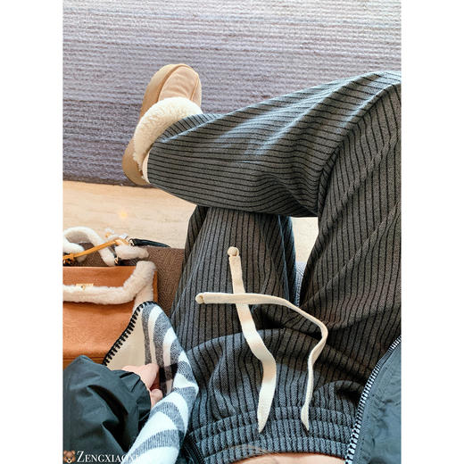 <曾小咸推荐>现货秒杀 ！微信超特价！韩系抽绳直筒休闲裤 日常189.99 立减100 秒杀89.99！！ 商品图4