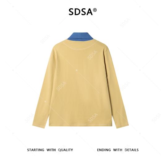 26T02SDSA男士秋冬新款痞帅男装简约撞色拼接可翻高领长袖T恤百搭时尚 商品图5