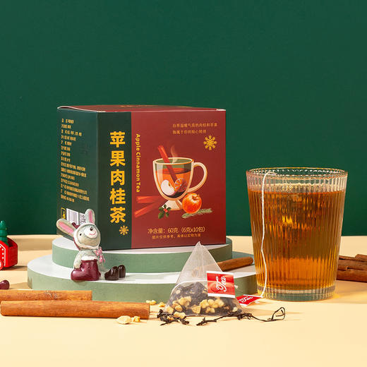 【精选食材科学配比❗️唇间享受顺滑浓郁】苹果肉桂茶独立包装四角袋泡茶红茶苹果干红枣肉桂组合茶10包/盒。jb 商品图3