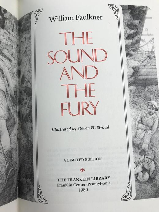 限量版！威廉・福克纳《喧哗与骚动》 配插图 富兰克林图书馆豪华皮装本 商品图2