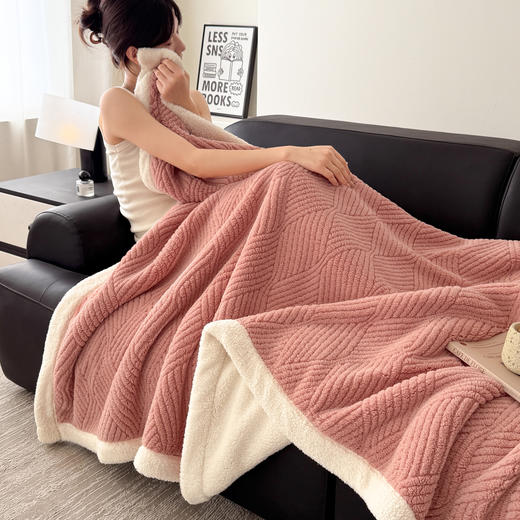热卖！超软糯！恒源祥 2026新款 塔芙绒羊羔绒双层盖毯 超厚超柔软 7色可选（单盖毯 无枕套） 商品图3