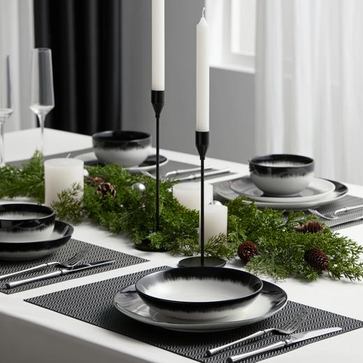 [屁侠推荐]温仑山Velosan 日全食陶瓷餐碗套装选釉下彩工艺 微波炉、洗碗机、消毒机通用 4件套礼盒装 商品图4