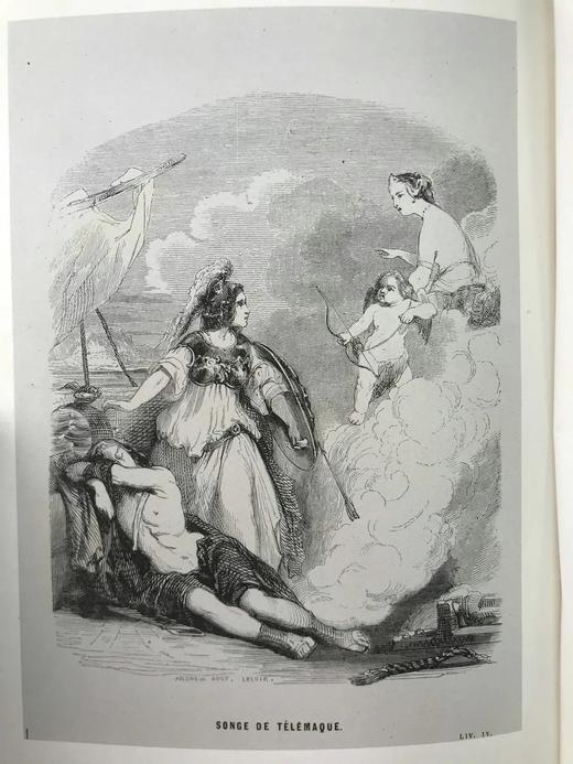 【法语】1861年 费奈隆《忒勒马科斯历险记》 配大量版画插图 真皮脊精装18开 商品图9