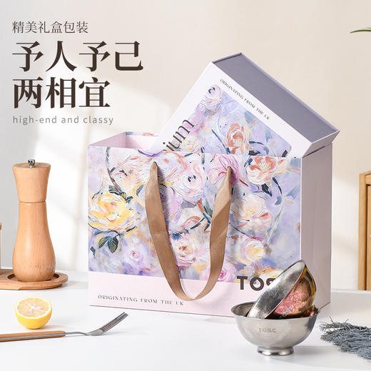 英国TOSC特可纯钛碗皇室碗组合装家用双层防烫汤碗餐具350ML 商品图4