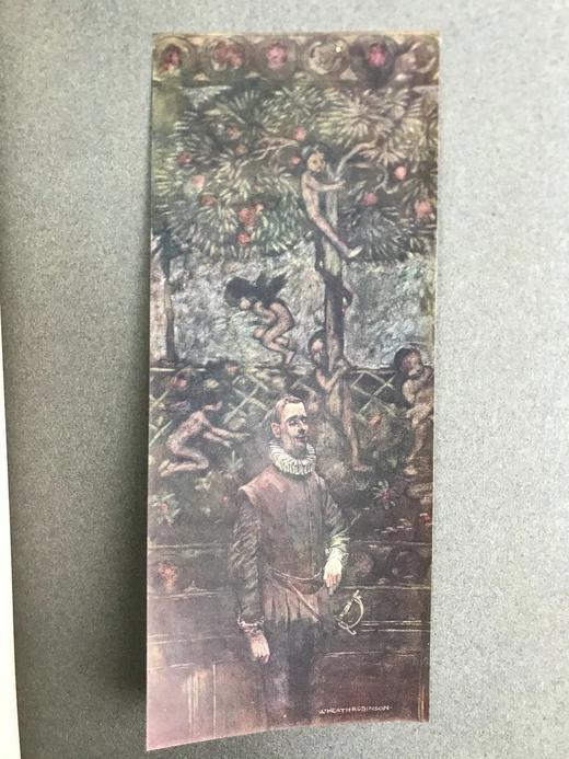 被收录进牛津词典的插画家！约20世纪早期 莎士比亚《第十二夜》 威廉·希斯·罗宾森40幅彩色手工贴图 漆布精装16开 商品图4