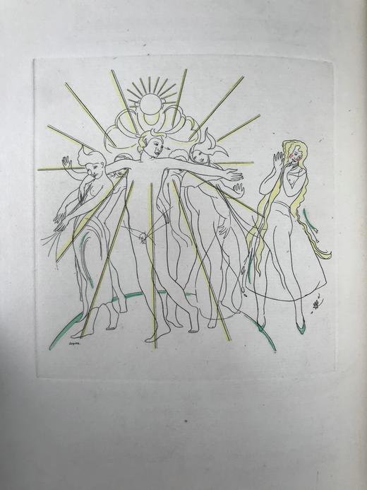 The Nonesuch Press私人出版社限量1500册 原品铜版画手工上彩插图 1927年 詹姆斯·汤姆森《四季》 亨利·雅基耶5幅插图 布面精装16开 商品图4