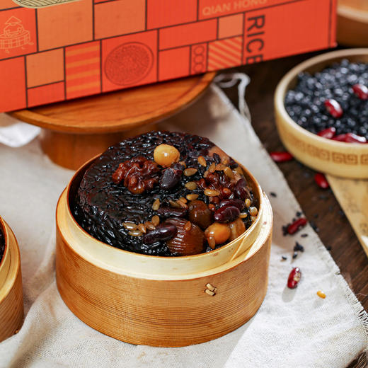 乾红乌米八宝饭礼盒 390g/袋 乌米豆沙/乌米芋泥 节日送礼 商品图4