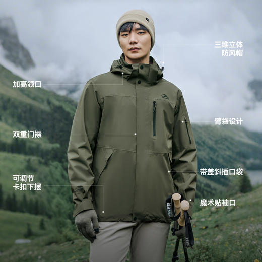 【经典2.0羽绒版】伯希和户外冲锋衣鹅绒三合一防风保暖登山服 商品图3