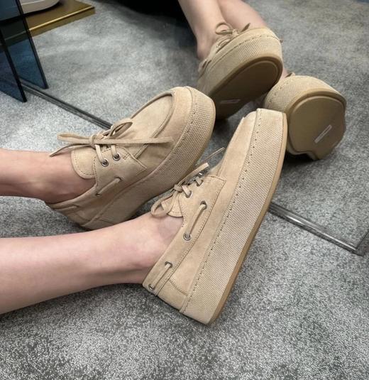 重磅渠道   小H厚底乐福鞋   麂皮系带乐福鞋  厚底超轻休闲鞋 商品图0