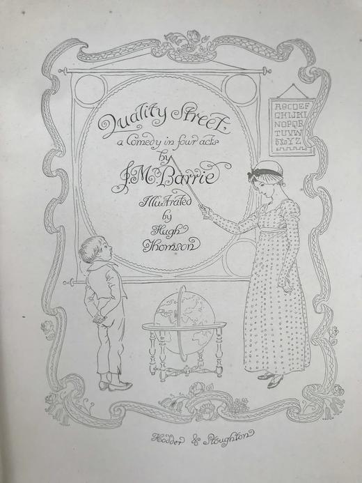 1901年 詹姆斯·巴里《名门街》 休·汤姆森22幅彩色手工贴图 漆布精装16开 商品图4