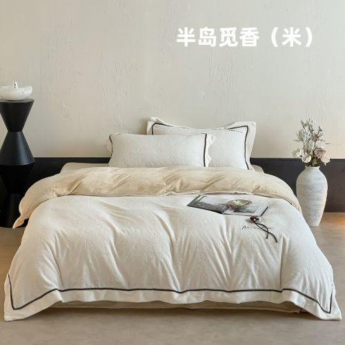 多喜爱-牛奶绒四件套<半岛觅香（米）> 商品图0