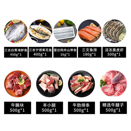 【自营】鲜到鲜得 生鲜大礼包海鲜礼盒  26生鲜礼盒J4款4530g 商品图1