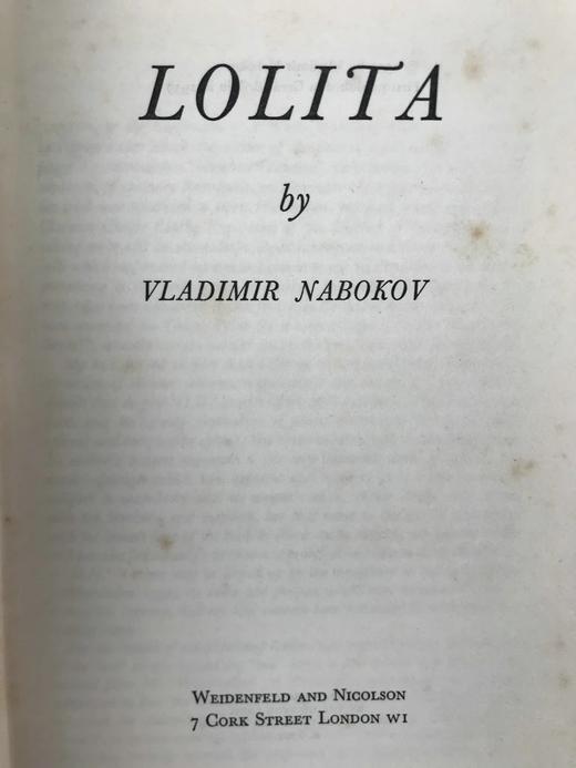 1959年英国首版 纳博科夫《洛丽塔》 精装32开 商品图2