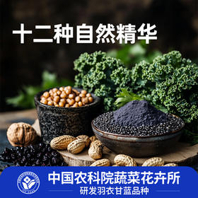【中国农科院研发】以黑养黑 0蔗糖0香精｜羽衣甘蓝十黑粉（12种食材）+羽衣甘蓝薄脆（非油炸） 高膳食纤维高蛋白冲饮 7条/袋*5袋