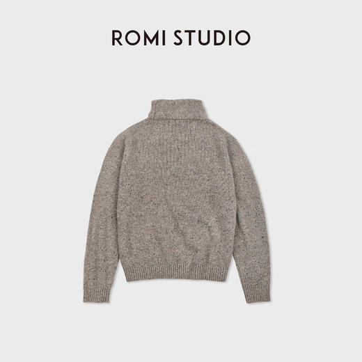 ROMI STUDIO“羊毛花纱”彩点高领套头简约老钱毛衣 RWDSST1830 商品图1