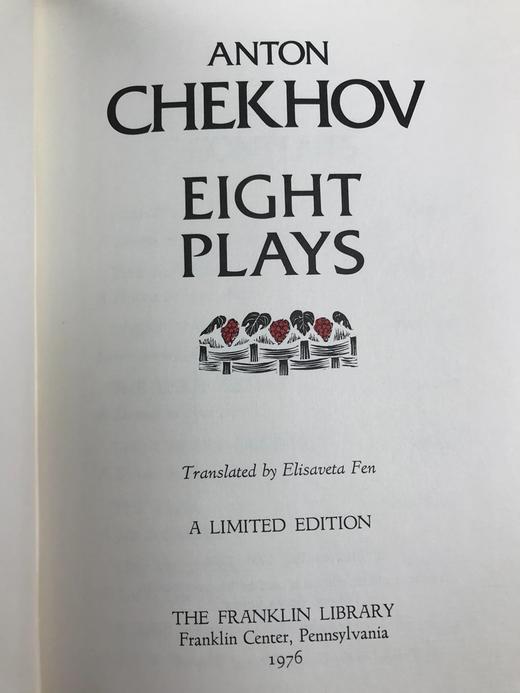 限量版！安东・契诃夫《契诃夫八部戏剧集》 配插图 富兰克林图书馆豪华皮装本 商品图2