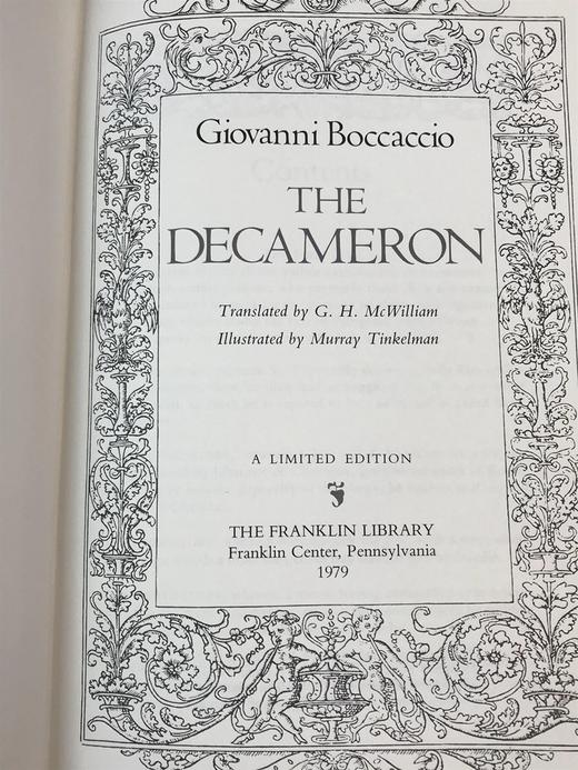 限量版！含藏书票 乔万尼・薄伽丘《十日谈》 配插图 富兰克林图书馆豪华皮装本 商品图3