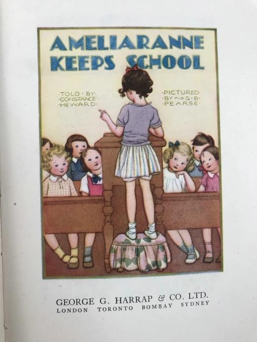 1941年 阿米莉亚安妮当老师 配精美彩色儿童插画 精装32开 商品图3