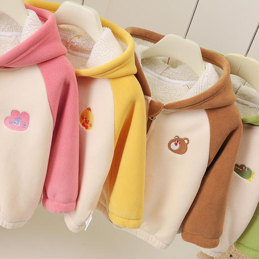 【亲肤舒适保暖面料❗️趣味可爱卡通图案】秋冬卡通风休闲秋冬毛绒卡通外套外套卫衣休闲风秋装。jb 商品图3