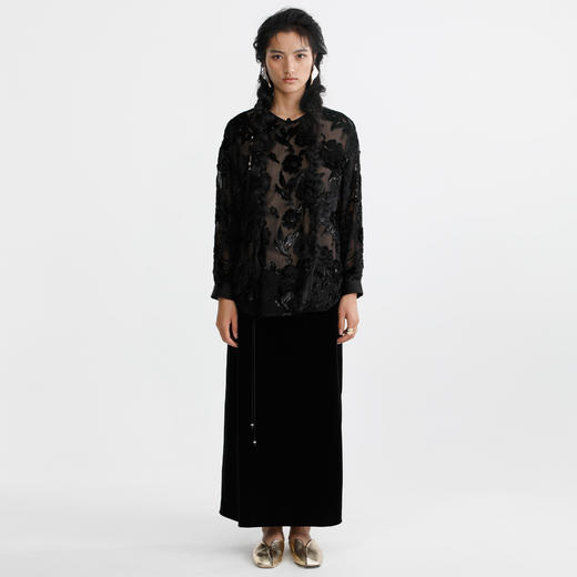 戴布拉芬丝绸上衣L29A103 商品图0