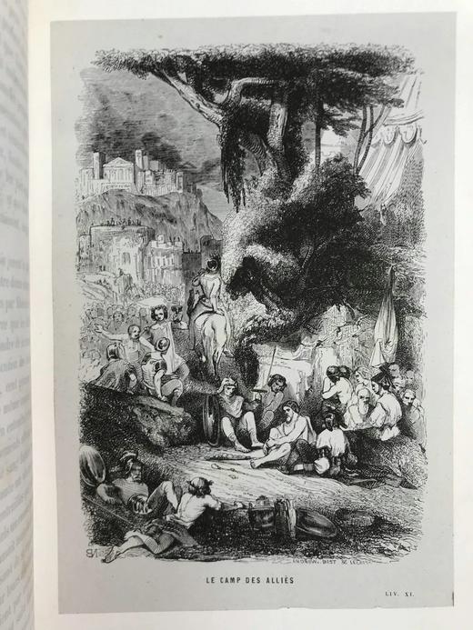 【法语】1861年 费奈隆《忒勒马科斯历险记》 配大量版画插图 真皮脊精装18开 商品图4