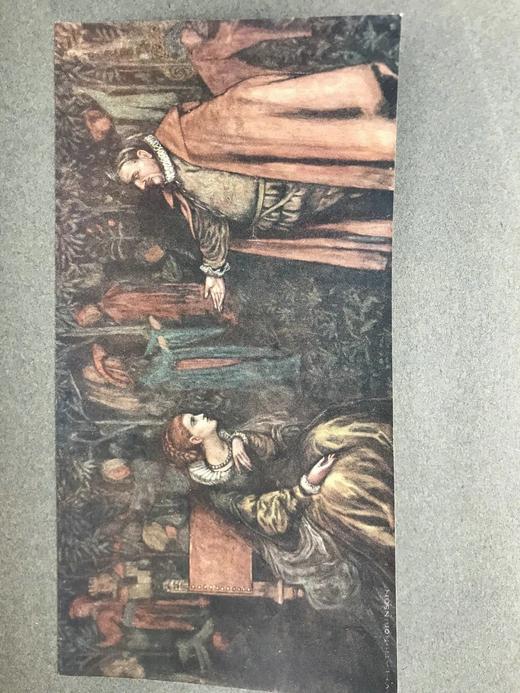 被收录进牛津词典的插画家！约20世纪早期 莎士比亚《第十二夜》 威廉·希斯·罗宾森40幅彩色手工贴图 漆布精装16开 商品图12