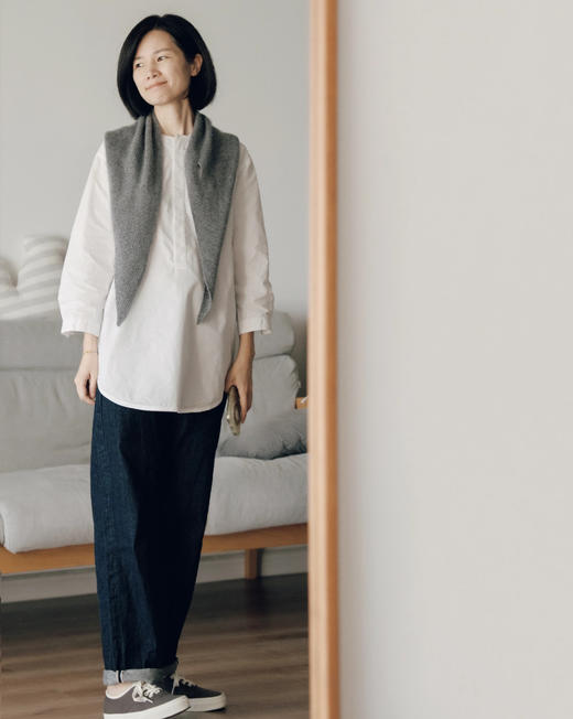 老米优品🎈秋冬韩系氛围感！ 《100%澳洲羊毛三角巾》慵懒感十足简约针织围脖，质感软糯舒适围巾，暖和护脖围巾日韩甜美百搭毛线围脖L 商品图12