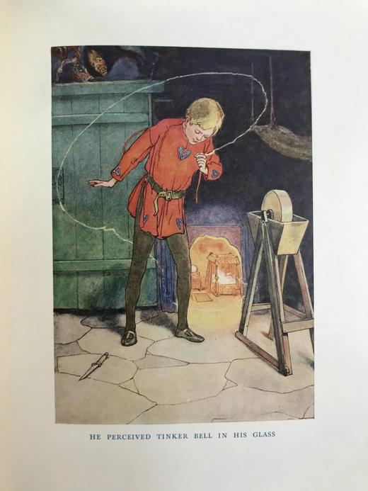 1930年 彼得·潘图画书  女画家Alice B. Woodward10余幅彩色手工贴图 漆布精装18开 商品图8