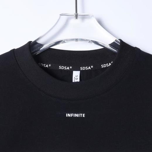 26WY15SDSA男士秋冬新款痞帅男装韩版装饰织带印花字母圆领长袖T恤百搭 商品图2