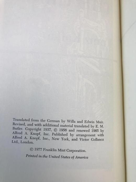 限量版！含藏书票 弗兰茨・卡夫卡《审判》配插图 富兰克林图书馆豪华皮装本 商品图4