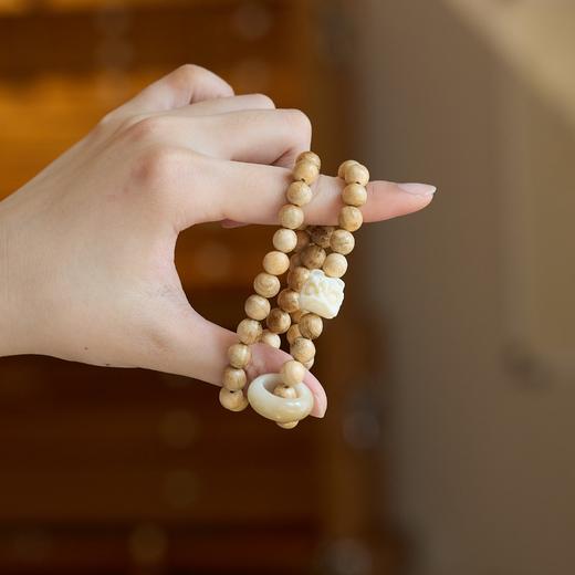 【奶香木醒狮双圈手串】敦煌福泽奶香木双圈手串 醒狮款民族风男女同款手串 商品图0