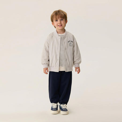 马克珍妮小狗飞行员男童亲肤棒球服2026年春装新款560305 商品图1