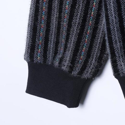 WY1582SDSA男士秋冬新款痞帅男装休闲百搭竖纹撞色刺绣V领卫衣百搭宽松 商品图4