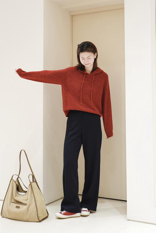 1229-2 渠道货 小禾女士复合羊毛针织 加绒裤 阔腿直筒裤 自留 商品图5