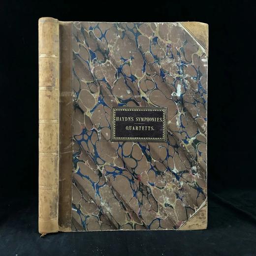 35.5*26.5cm！约19世纪中后期 海顿十二首大型交响曲 真皮精装 商品图0