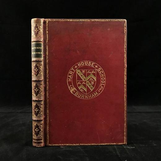 工坊特装本！1893年 自然的奇迹：异国奇景图录 21幅版画插图 全真皮精装64开 商品图0