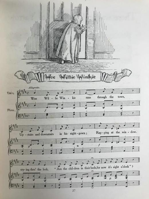 约20世纪早期 童谣乐谱集 阿历克斯·格赖恩精美插图 布脊精装16开 商品图11