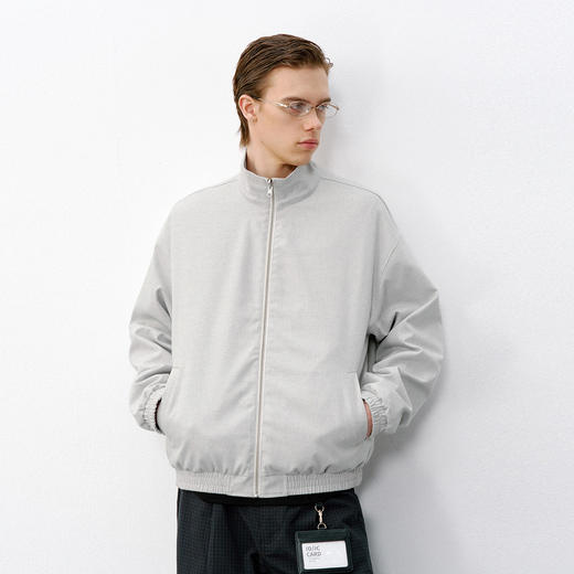 714street复古亚麻混纺立领夹克2026春季潮牌宽松两面穿外套男款 商品图4