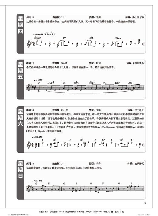 萨克斯管每日有氧训练 打造一整年的萨克斯管训练计划 扫码赠送音频 商品图8